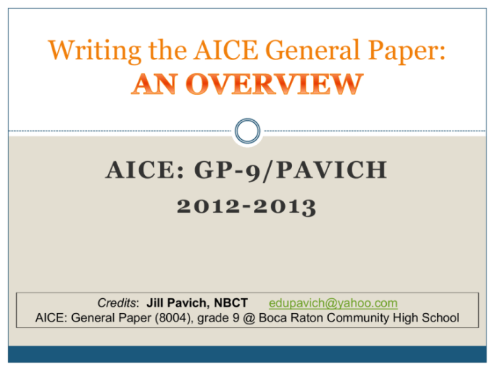 Aice general paper paper 2