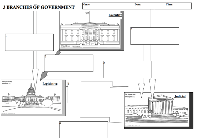 Government branches worksheet 5th grade 4th