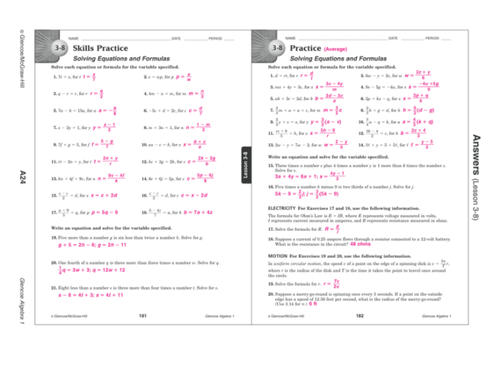 Glencoe math course 1 volume 2 answer key pdf